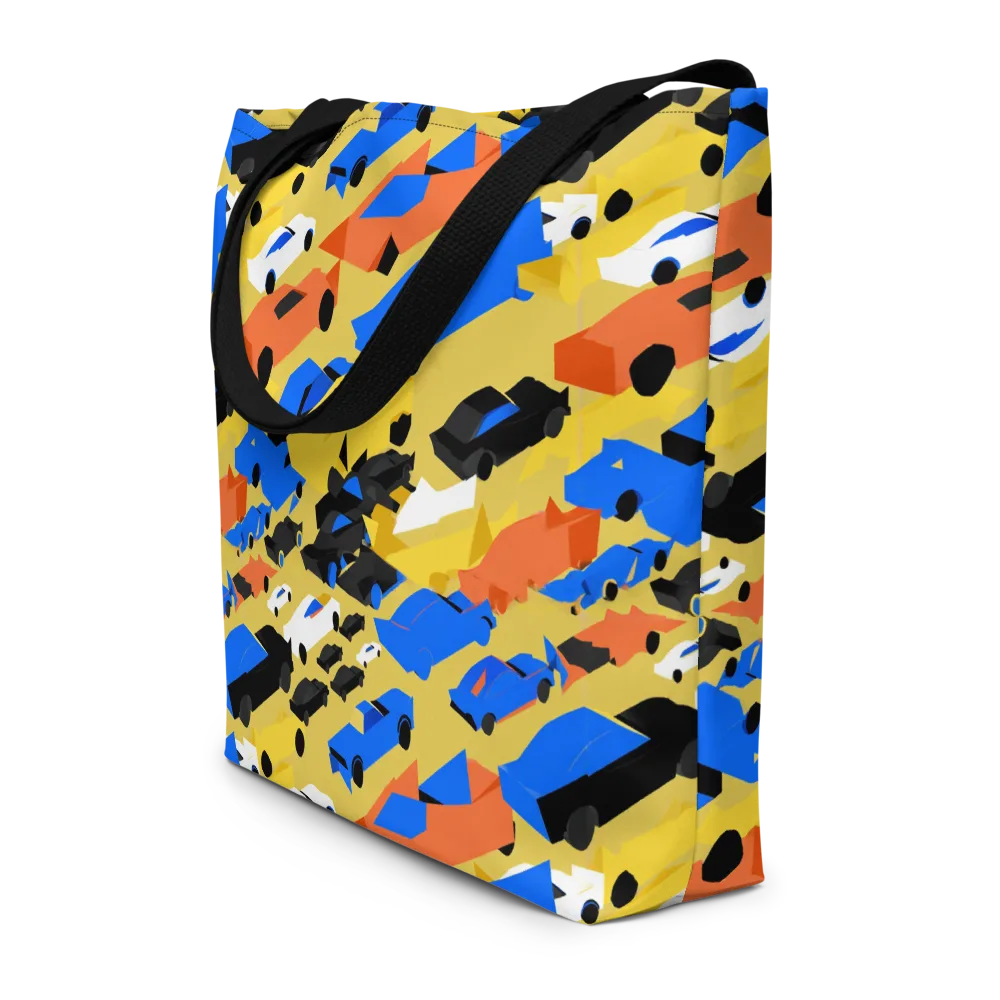 Neon Traffic on Large Tote Bag W/ Pocket — Front