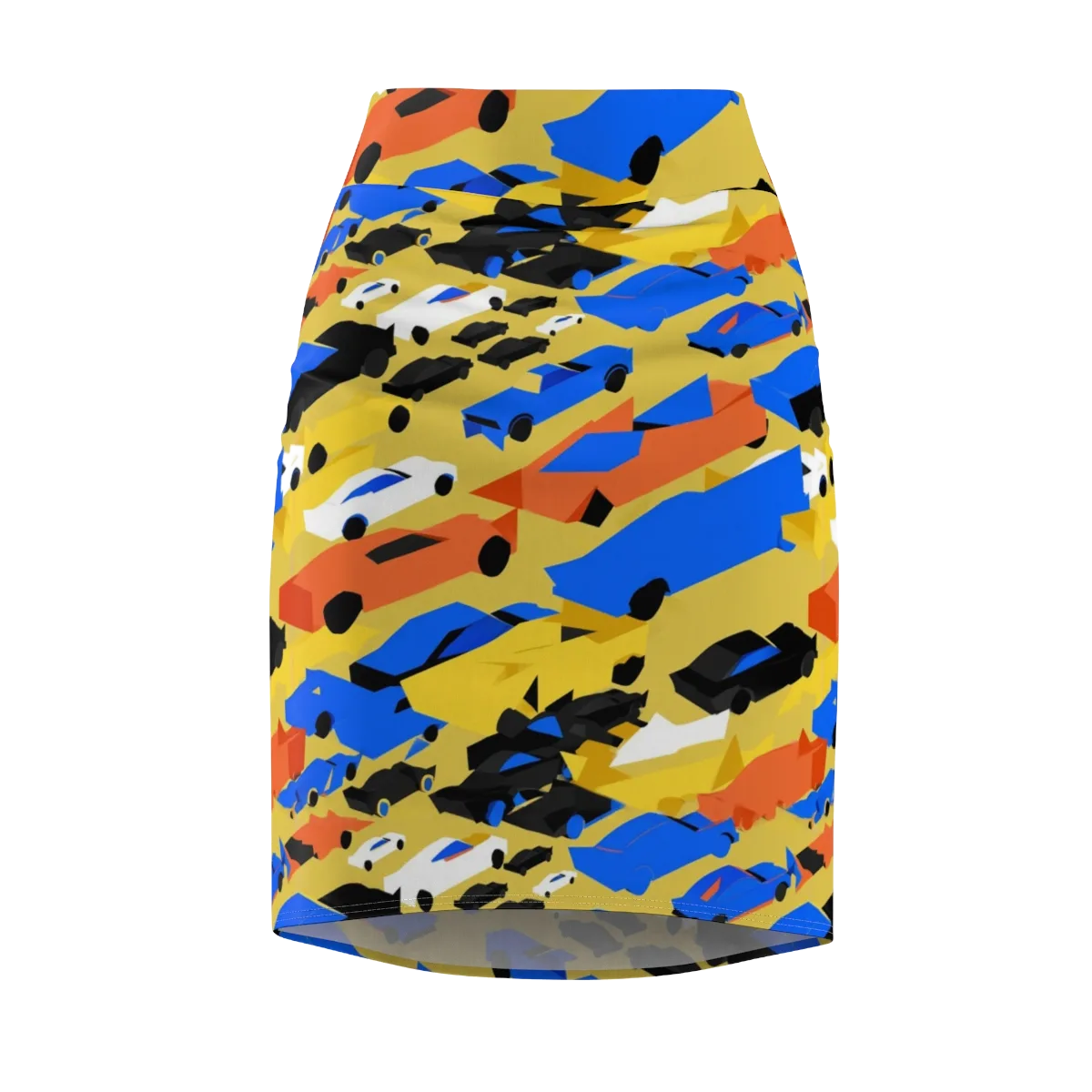 Neon Traffic on Pencil Skirt — Front