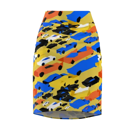 Neon Traffic on a Pencil Skirt
