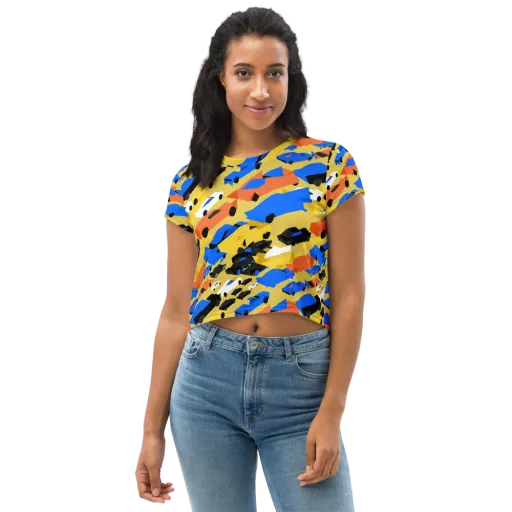 Neon Traffic on a Crop Tee