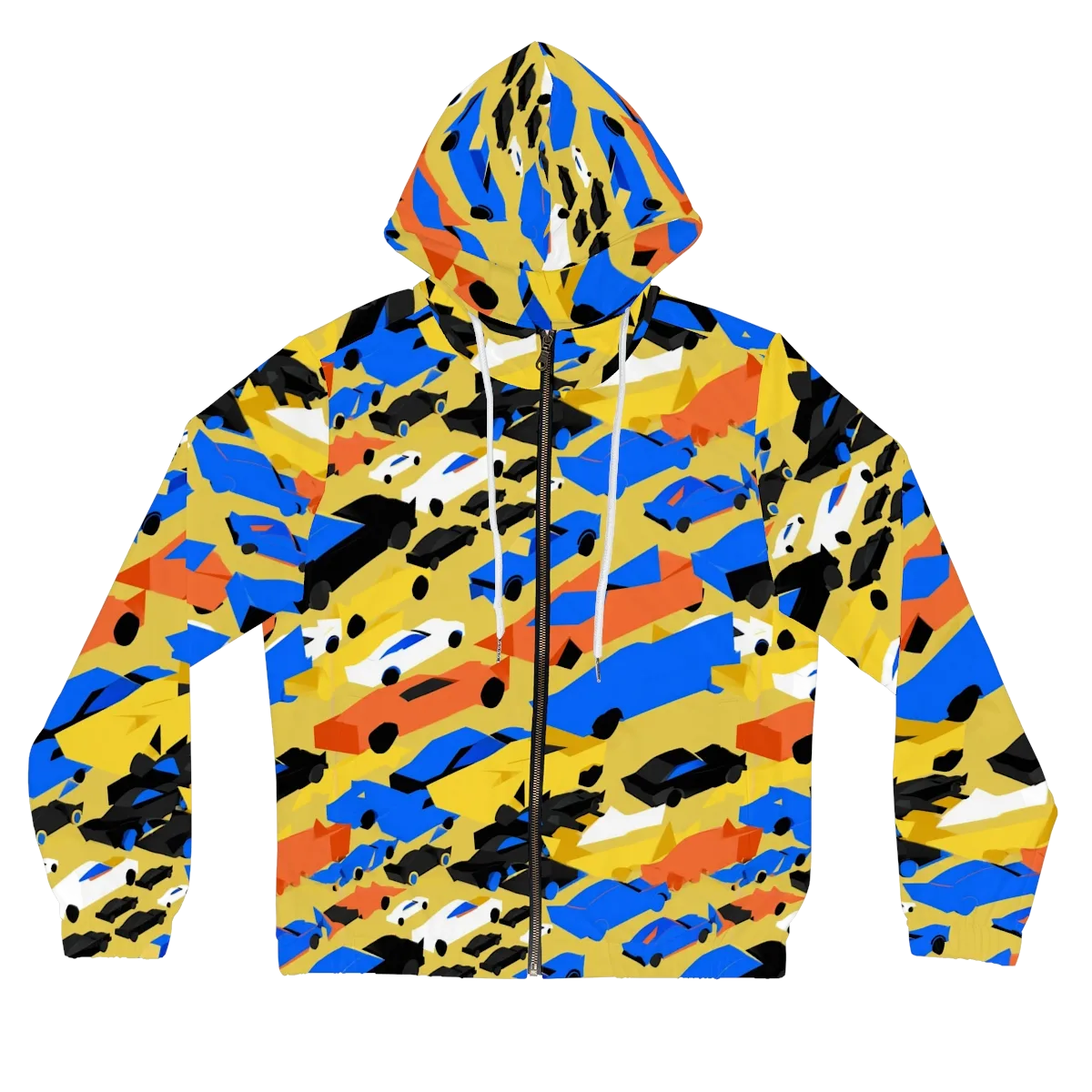 Neon Traffic on Women's Full-Zip Hoodie — Front
