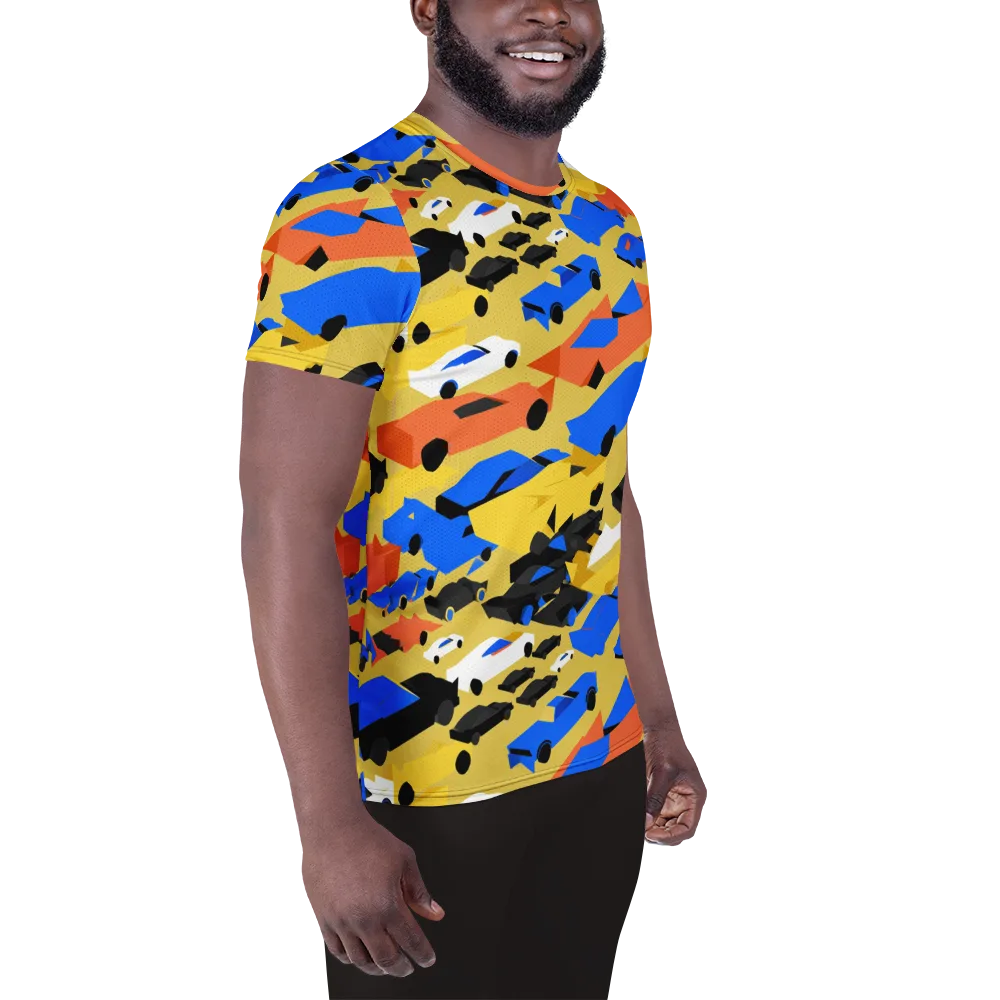 Neon Traffic on Men's Athletic T-Shirt — Right