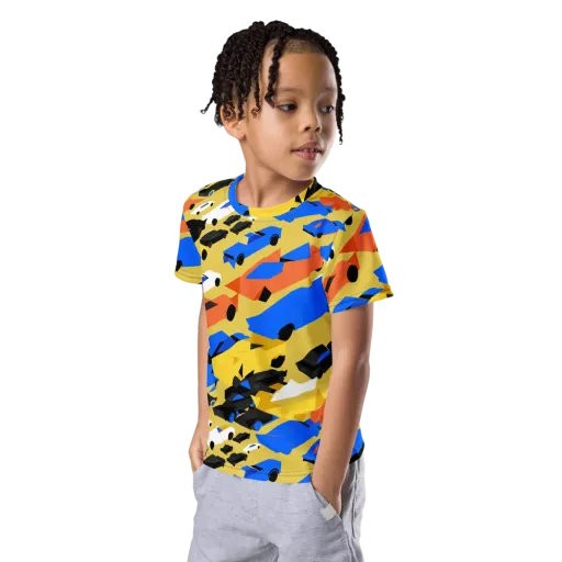 Neon Traffic on a Kids Crew Neck T-Shirt