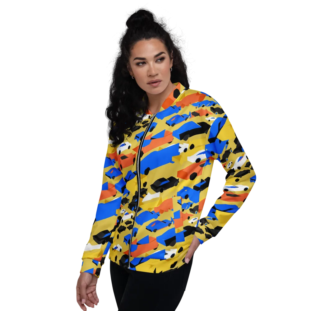 Neon Traffic on Bomber Jacket — Left