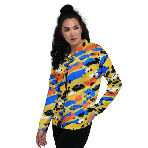 Neon Traffic on a Bomber Jacket