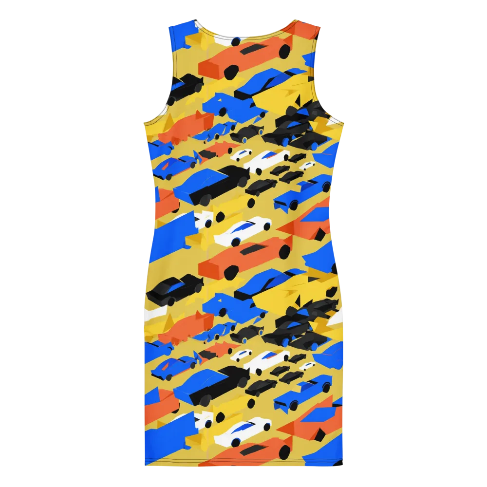 Neon Traffic on Bodycon Dress — Back