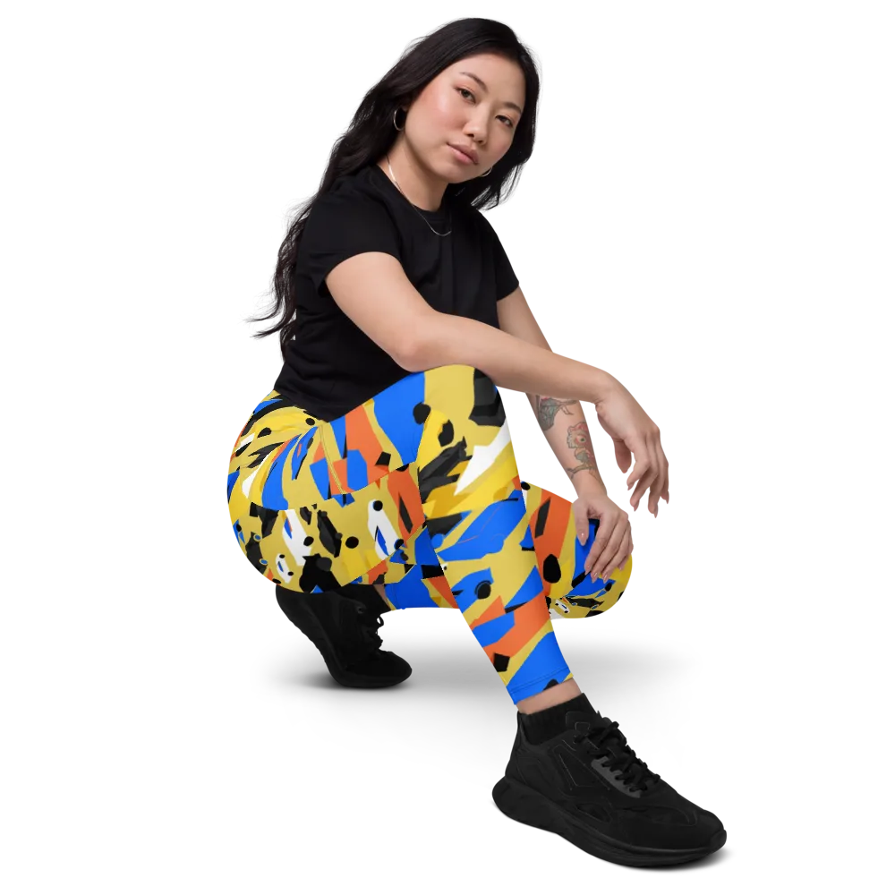 Neon Traffic on Leggings with Pockets — Right Front