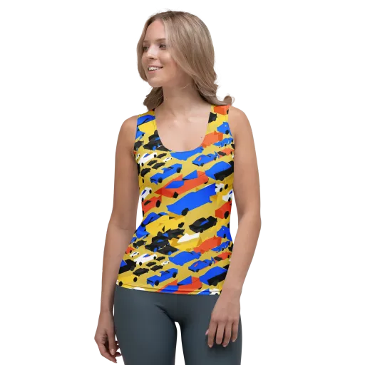 Neon Traffic on a Women's Tank Top