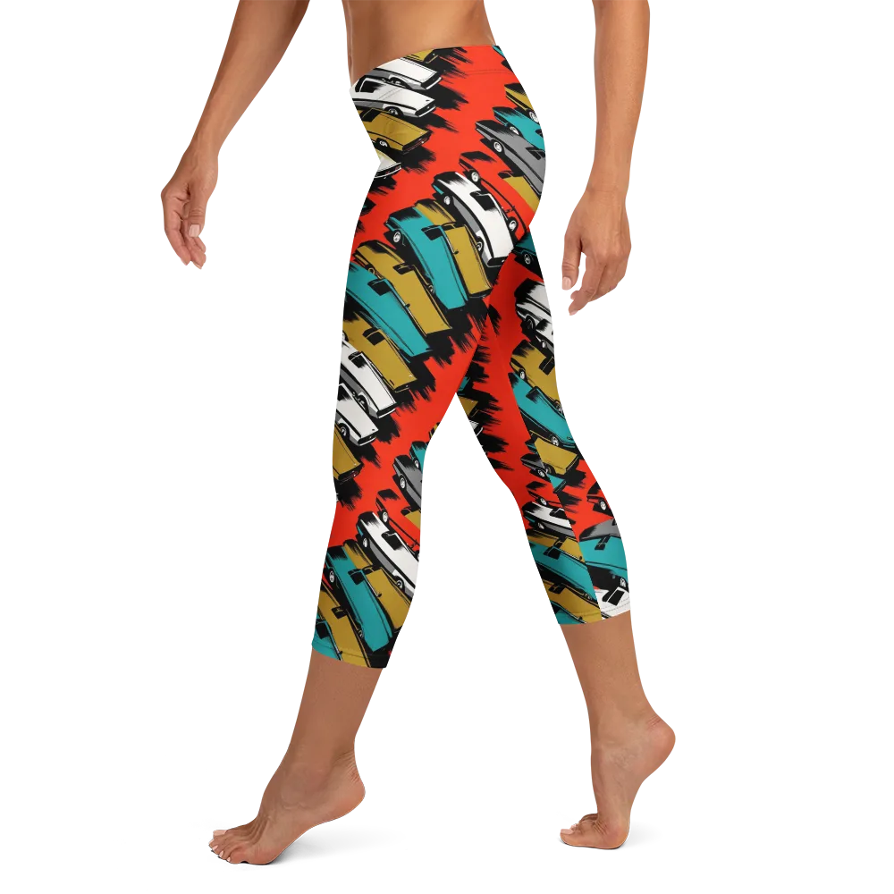 Chrome Riviera on Capri Leggings — Left
