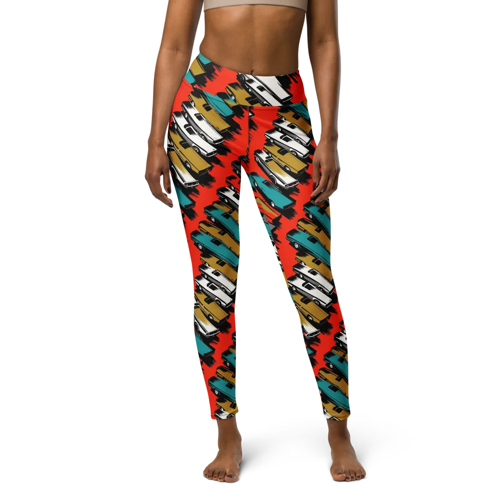 Chrome Riviera on Yoga Leggings — Front