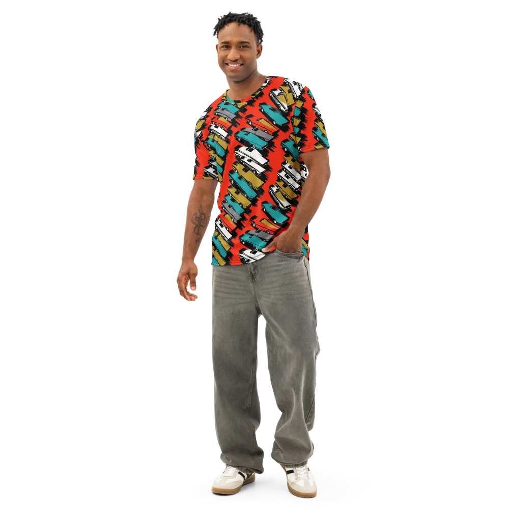 Chrome Riviera on Men's Cotton Crew Neck T-Shirt — Front
