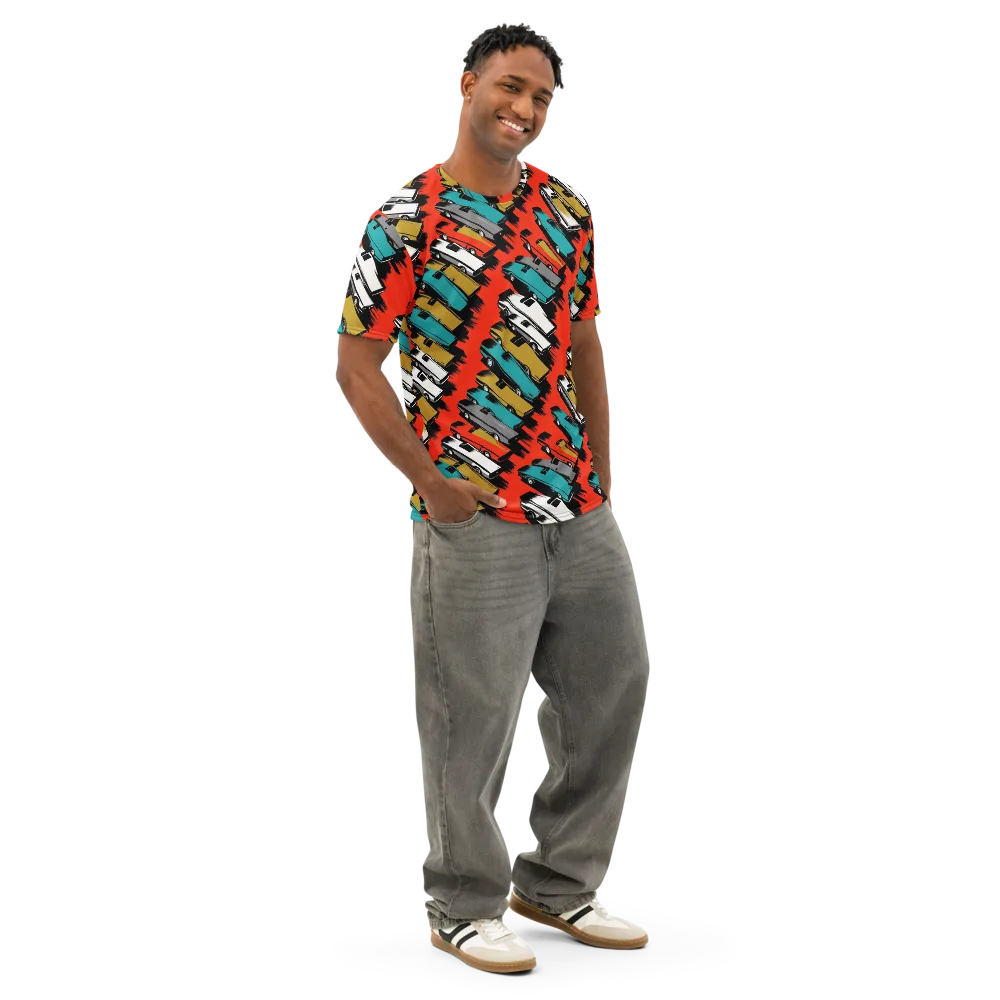 Chrome Riviera on Men's Cotton Crew Neck T-Shirt — Right Front