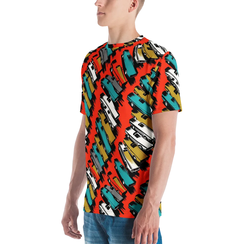 Chrome Riviera on Men's Crew Neck T-Shirt — Left