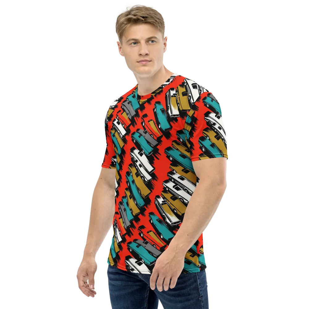 Chrome Riviera on Men's Crew Neck T-Shirt — Left