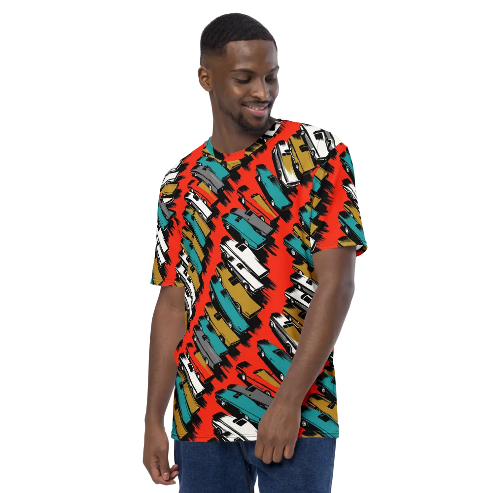 Chrome Riviera on Men's Crew Neck T-Shirt — Left