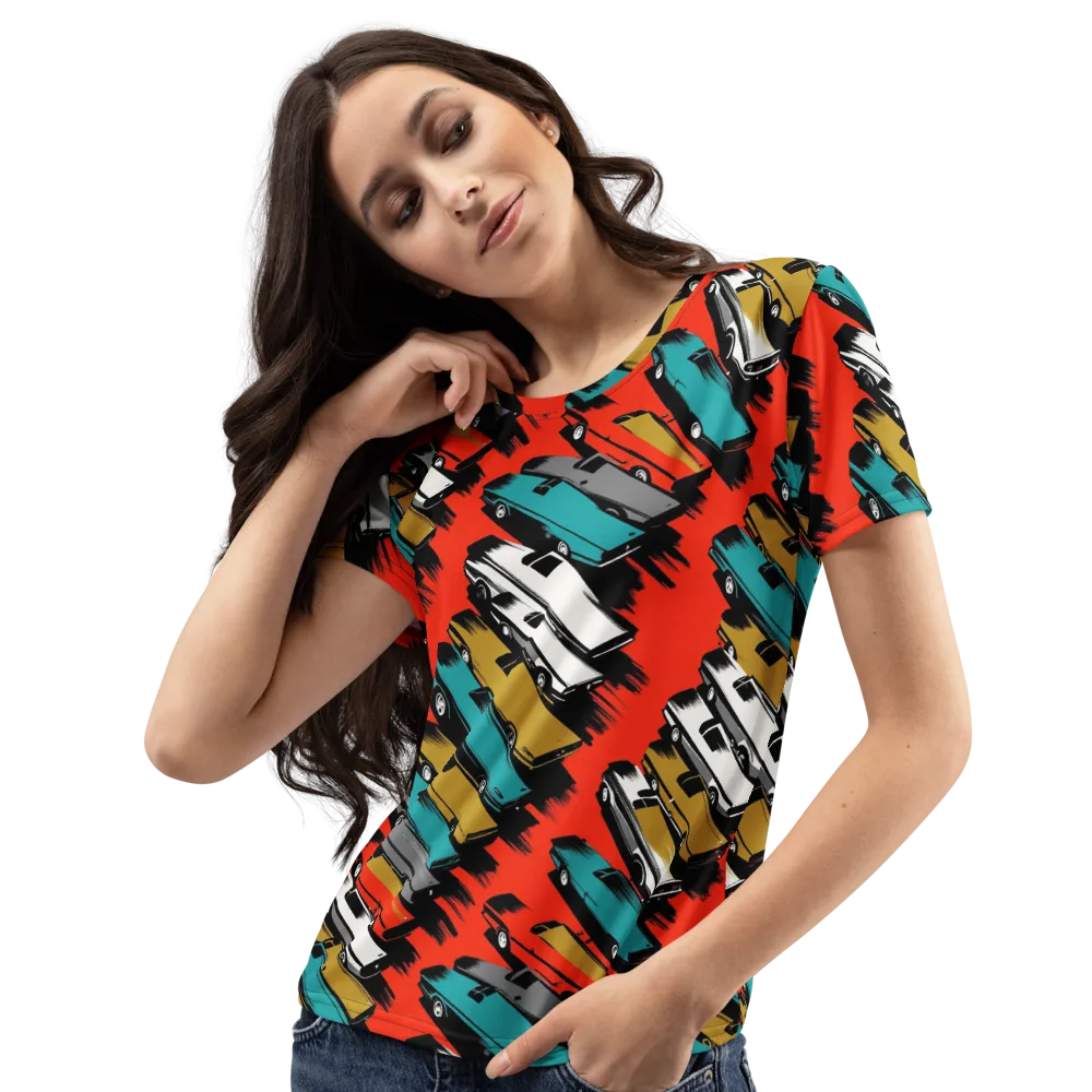 Chrome Riviera on Women's Crew Neck T-Shirt — Left Front
