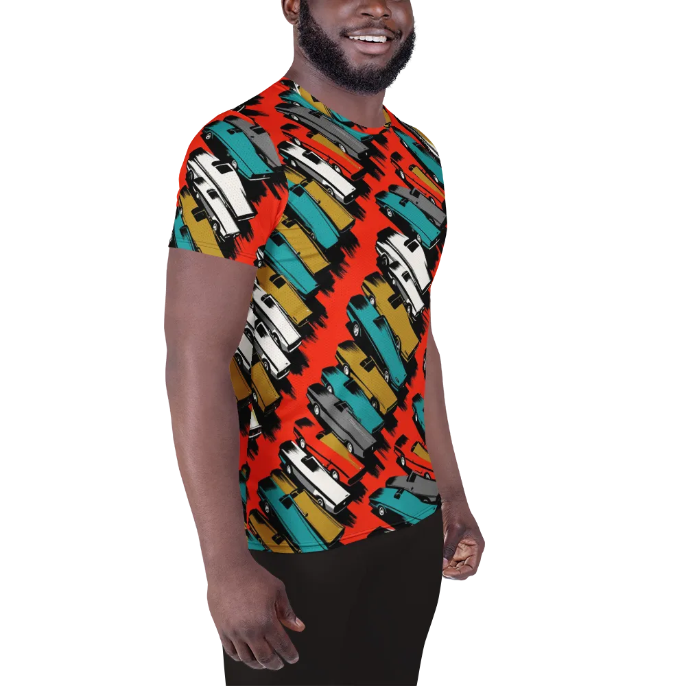 Chrome Riviera on Men's Athletic T-Shirt — Right