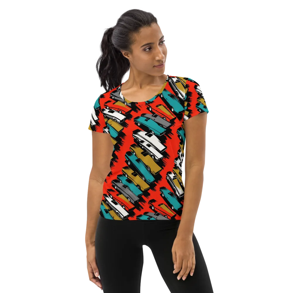 Chrome Riviera on Women's Athletic T-Shirt — Front