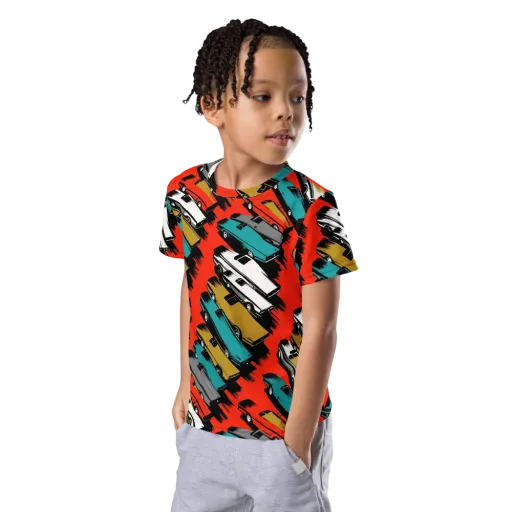 Chrome Riviera on a Kids Crew Neck T-Shirt