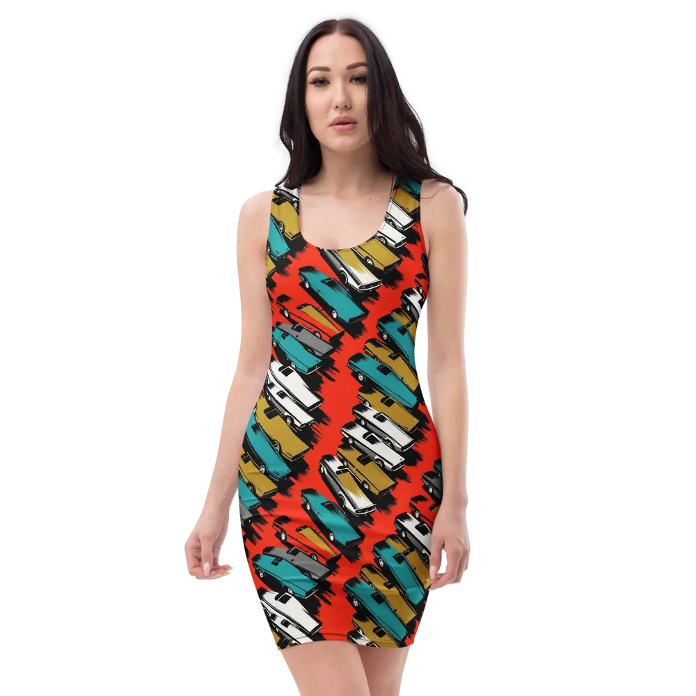 Chrome Riviera on Bodycon Dress — Front
