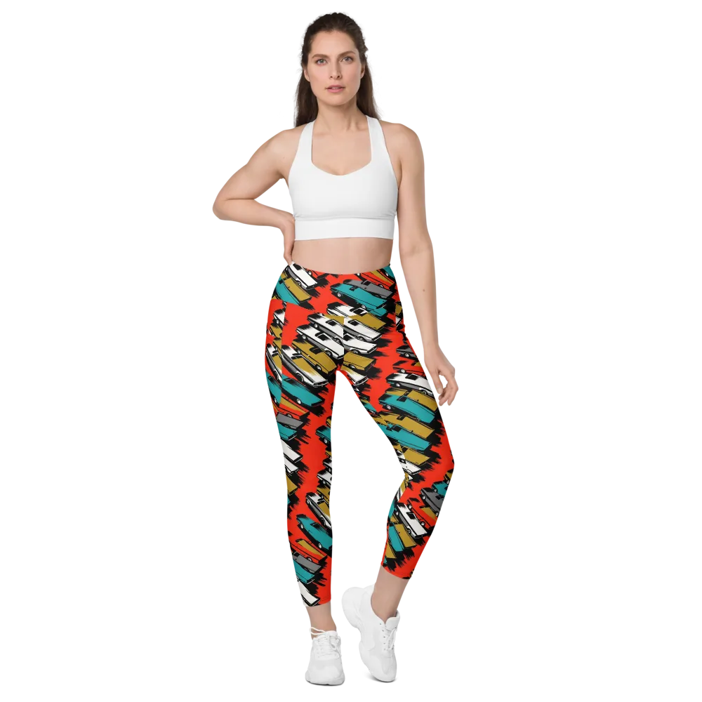 Chrome Riviera on Leggings with Pockets — Front