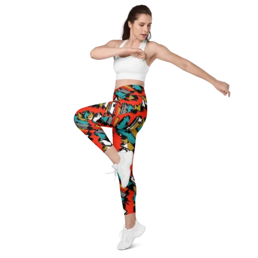 Chrome Riviera on a Leggings with Pockets