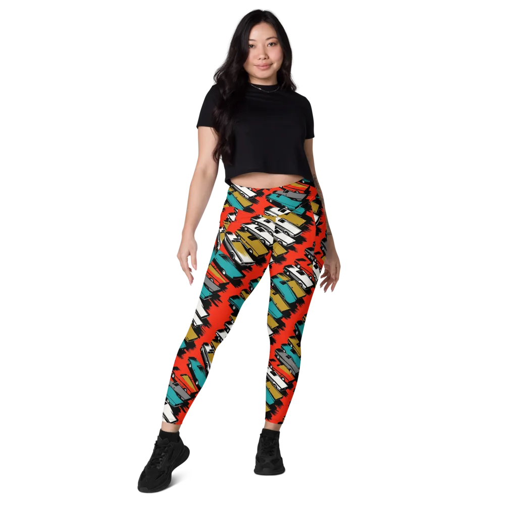 Chrome Riviera on Leggings with Pockets — Front