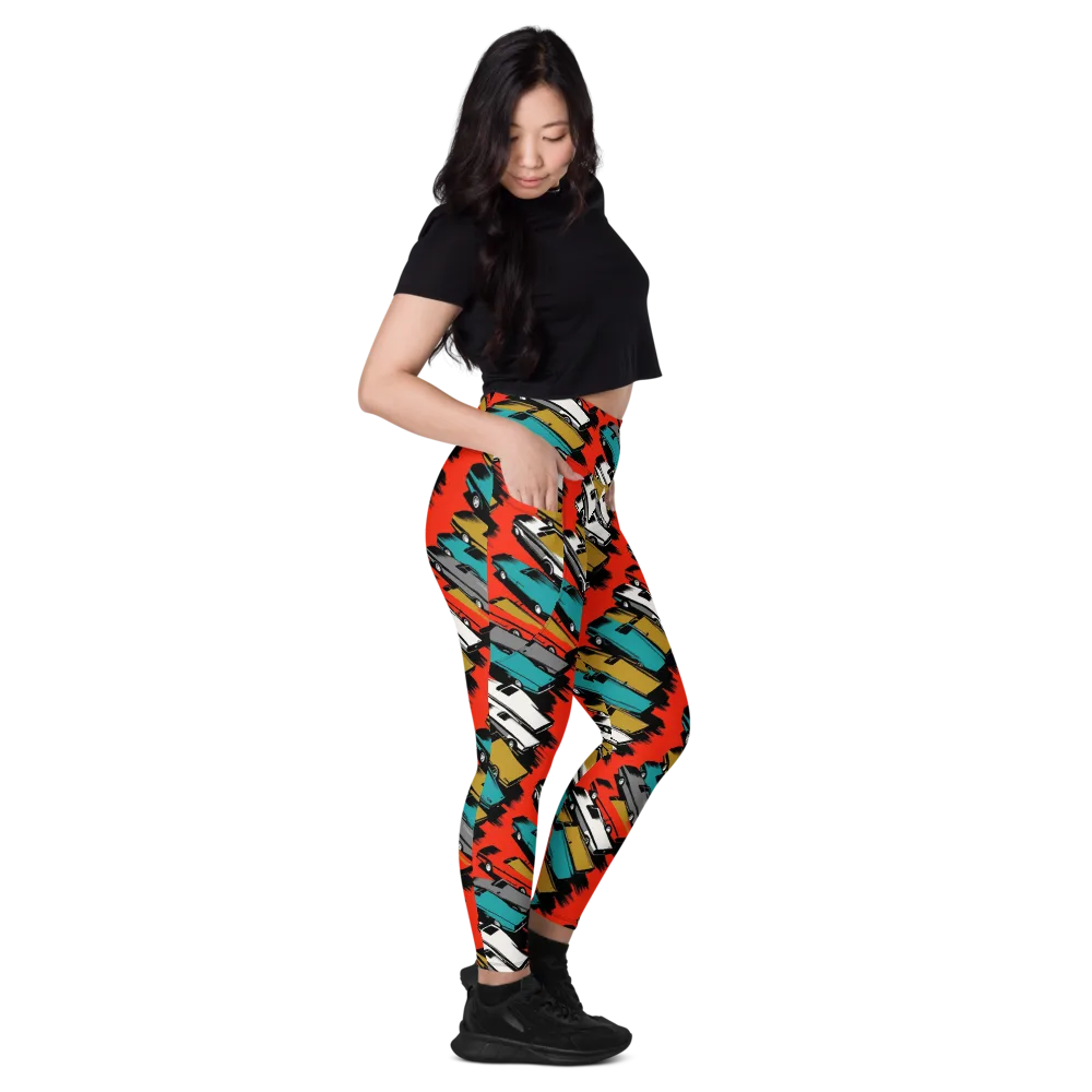 Chrome Riviera on Leggings with Pockets — Right