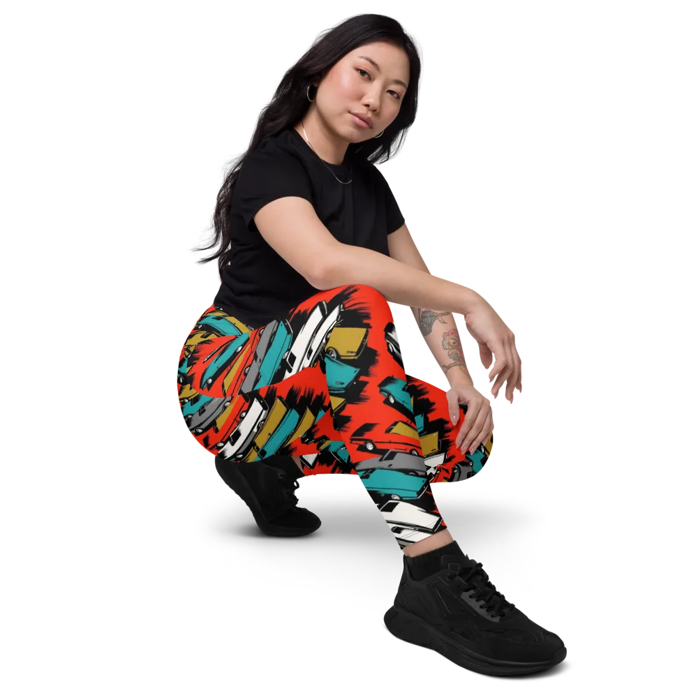 Chrome Riviera on Leggings with Pockets — Right Front
