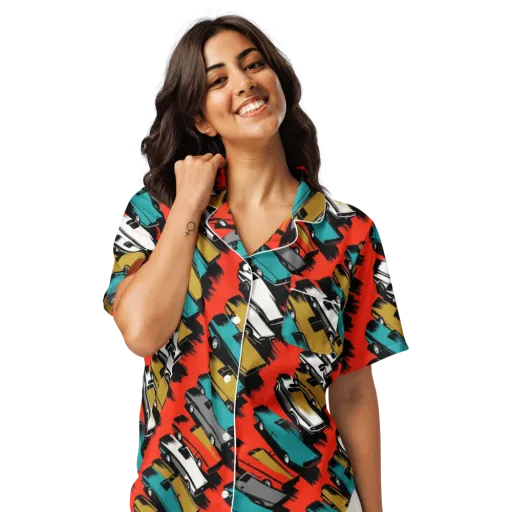 Chrome Riviera on a Women's Short Sleeve Pajama Top