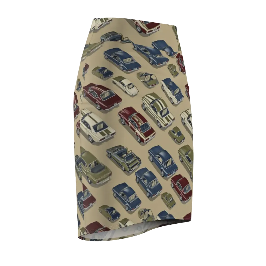 Velvet Highway on Pencil Skirt — Front Side