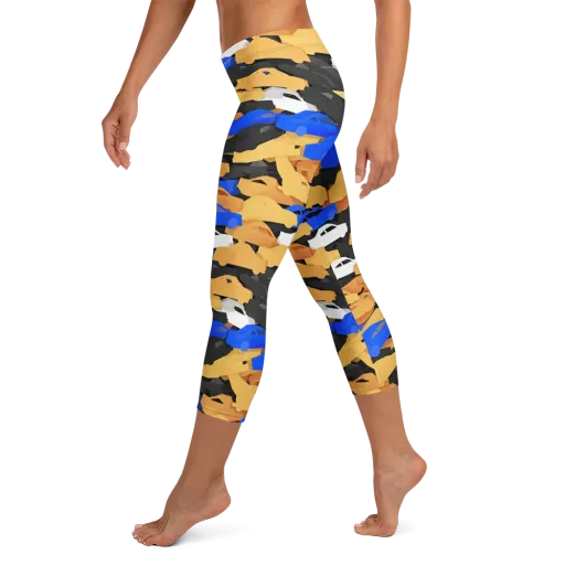 Traffic Jam Royale on a Capri Leggings