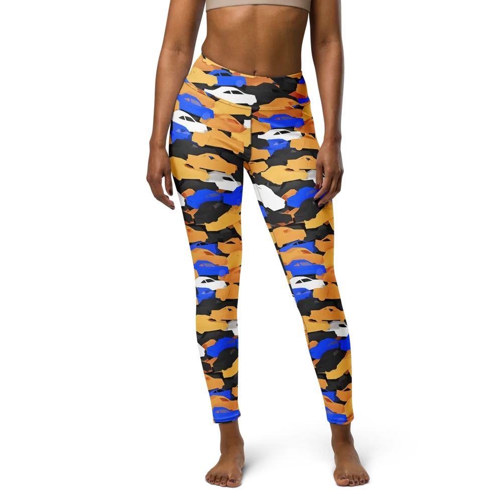 Traffic Jam Royale on Yoga Leggings — Front
