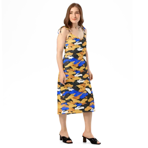Traffic Jam Royale on a Slip Dress
