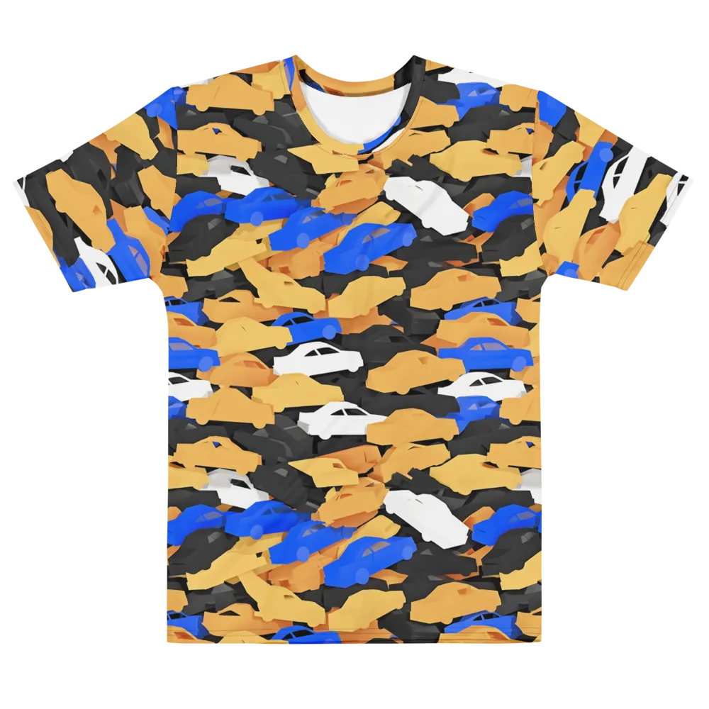 Traffic Jam Royale on Men's Cotton Crew Neck T-Shirt — Front