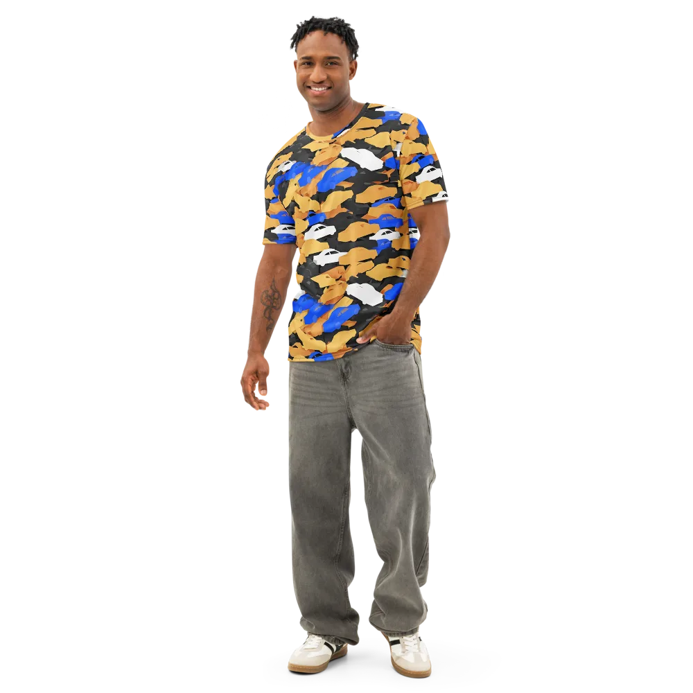 Traffic Jam Royale on Men's Cotton Crew Neck T-Shirt — Front