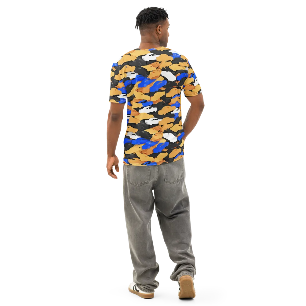 Traffic Jam Royale on Men's Cotton Crew Neck T-Shirt — Back