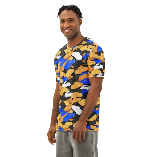 Traffic Jam Royale on a Men's Cotton Crew Neck T-Shirt
