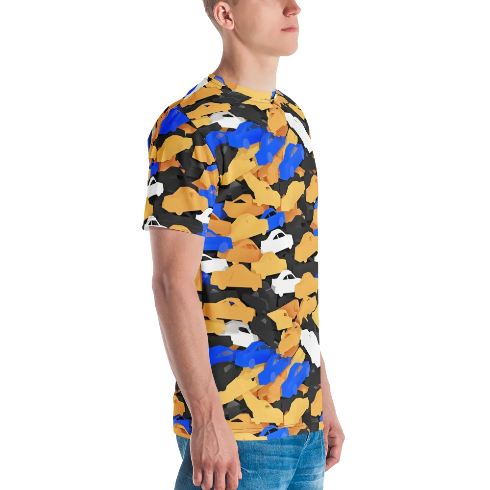Traffic Jam Royale on Men's Crew Neck T-Shirt — Right