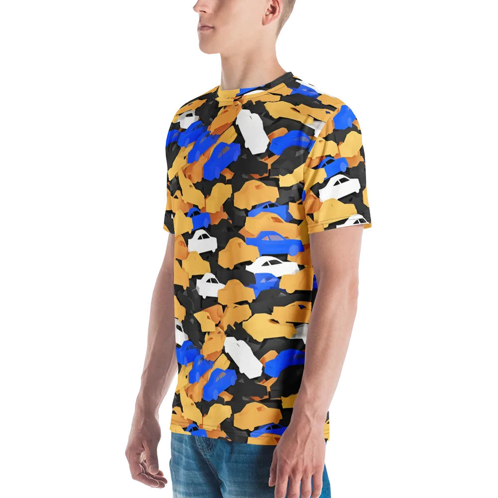 Traffic Jam Royale on Men's Crew Neck T-Shirt — Left