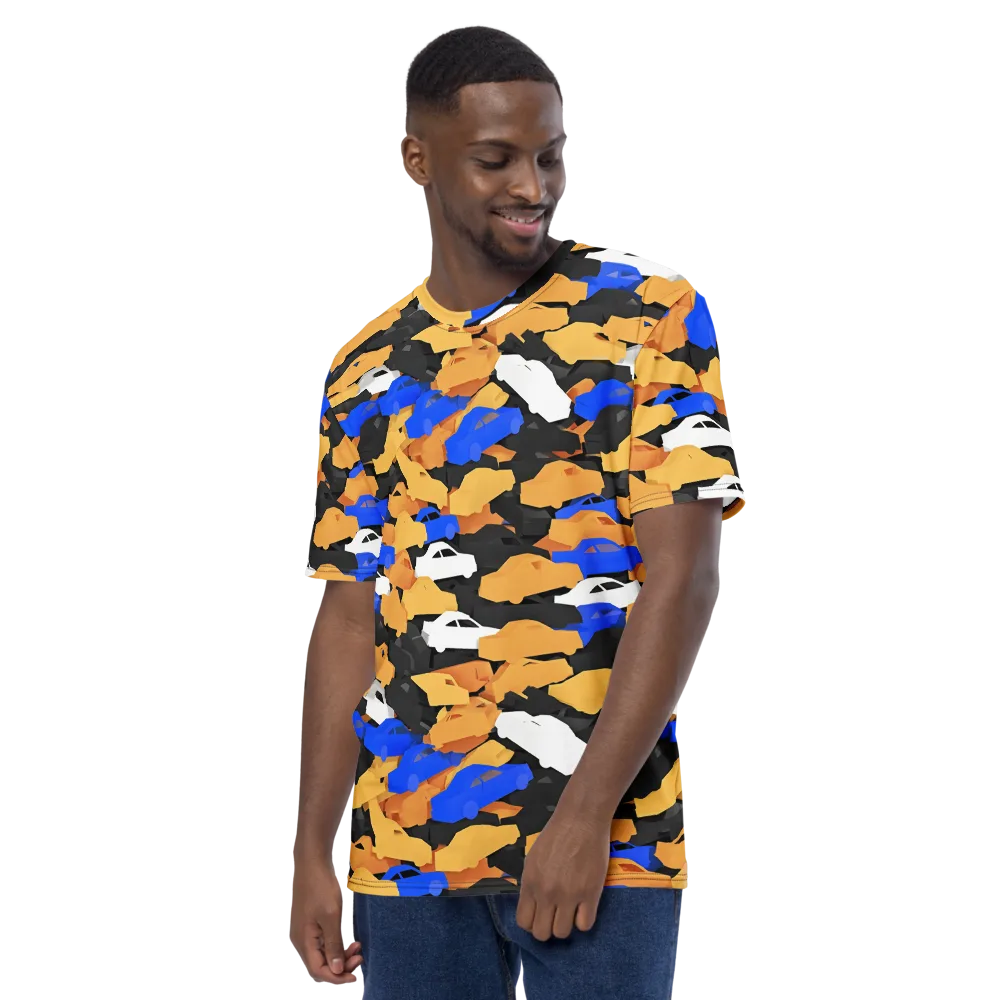 Traffic Jam Royale on Men's Crew Neck T-Shirt — Left