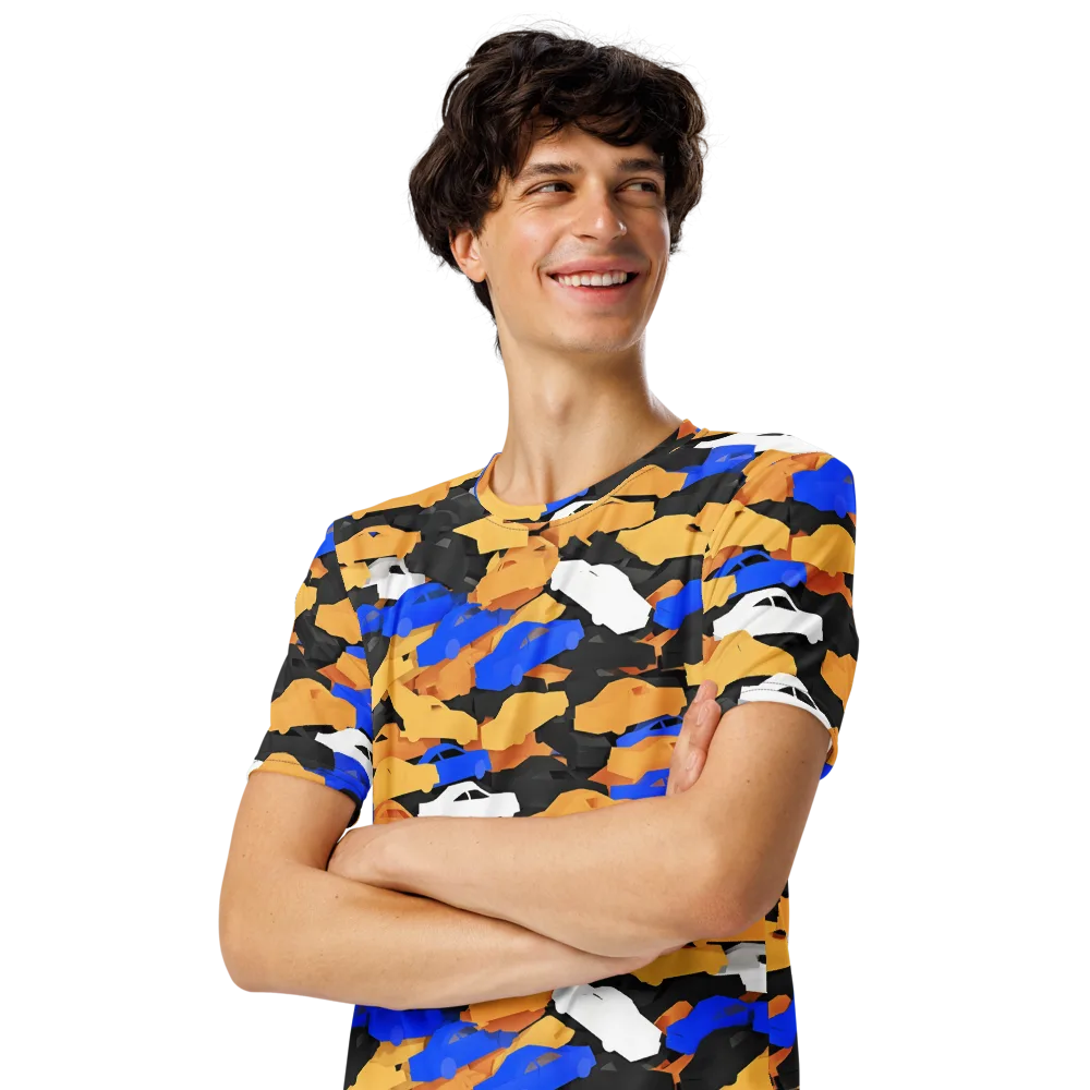 Traffic Jam Royale on Men's Crew Neck T-Shirt — Left Front