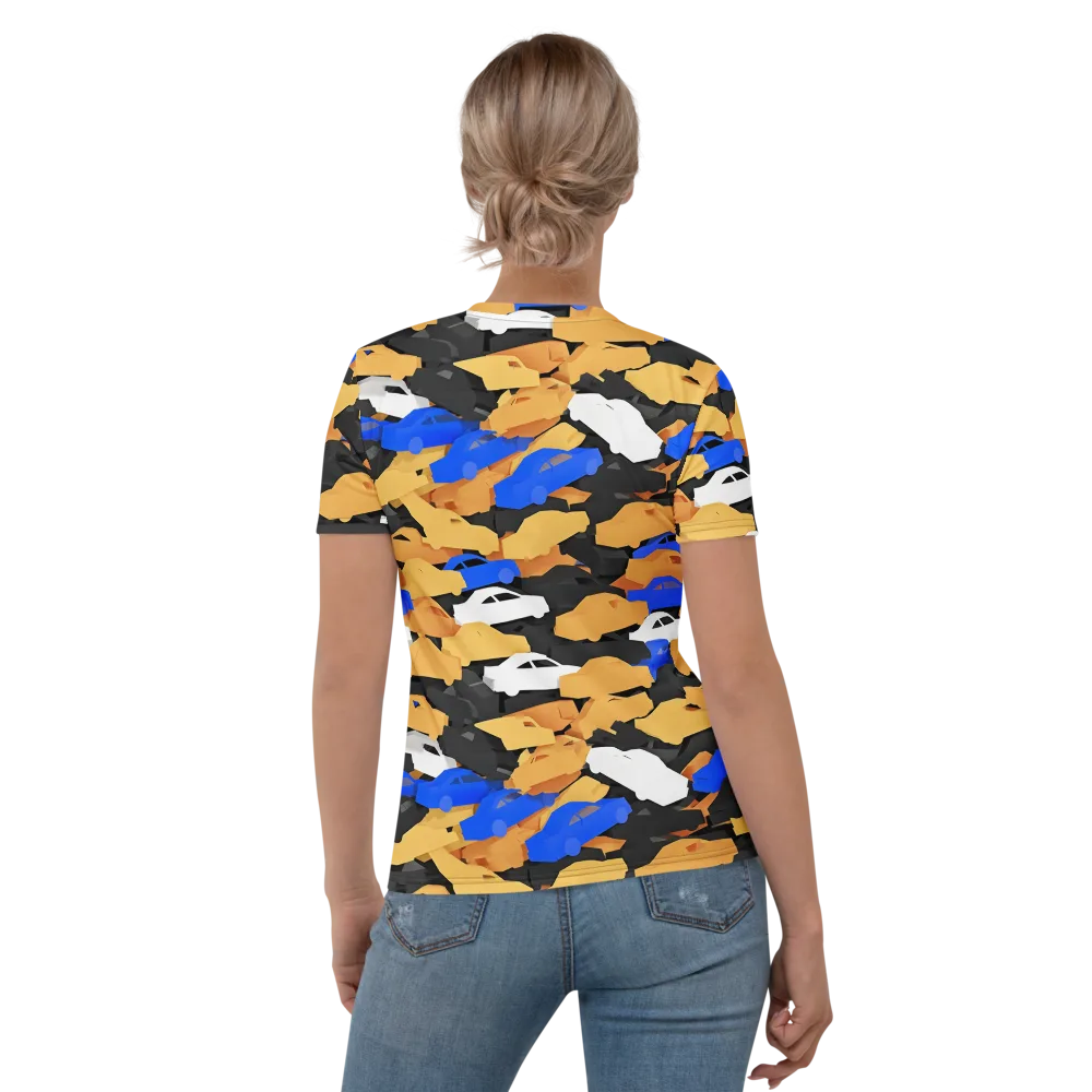 Traffic Jam Royale on Women's Crew Neck T-Shirt — Back