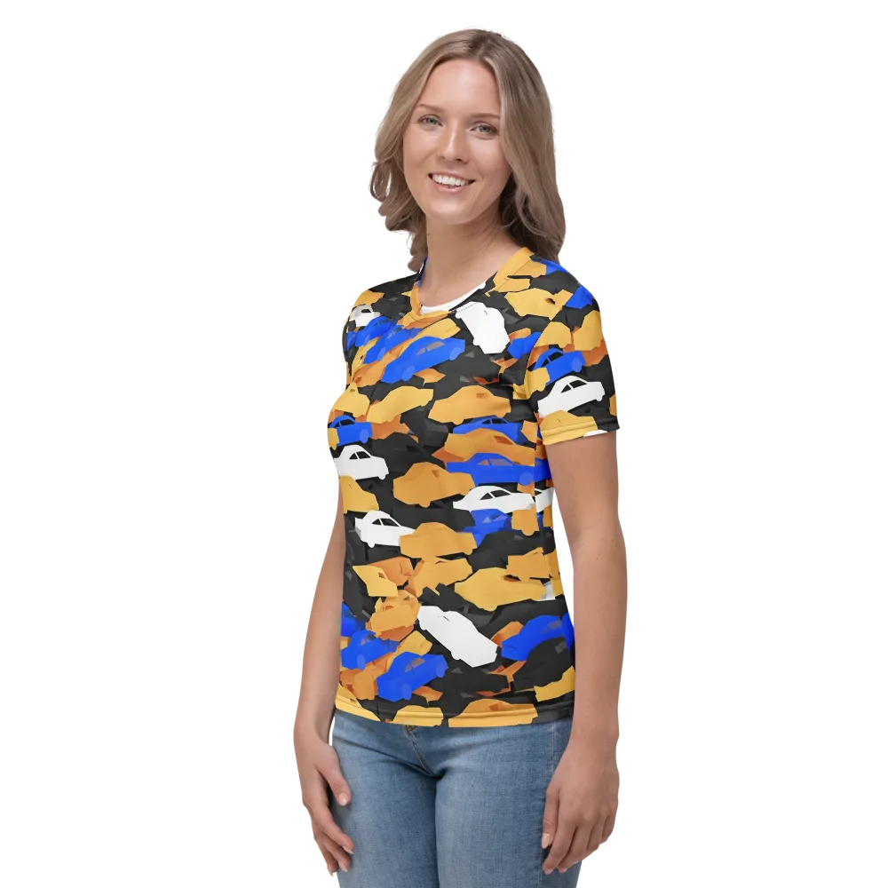 Traffic Jam Royale on Women's Crew Neck T-Shirt — Left