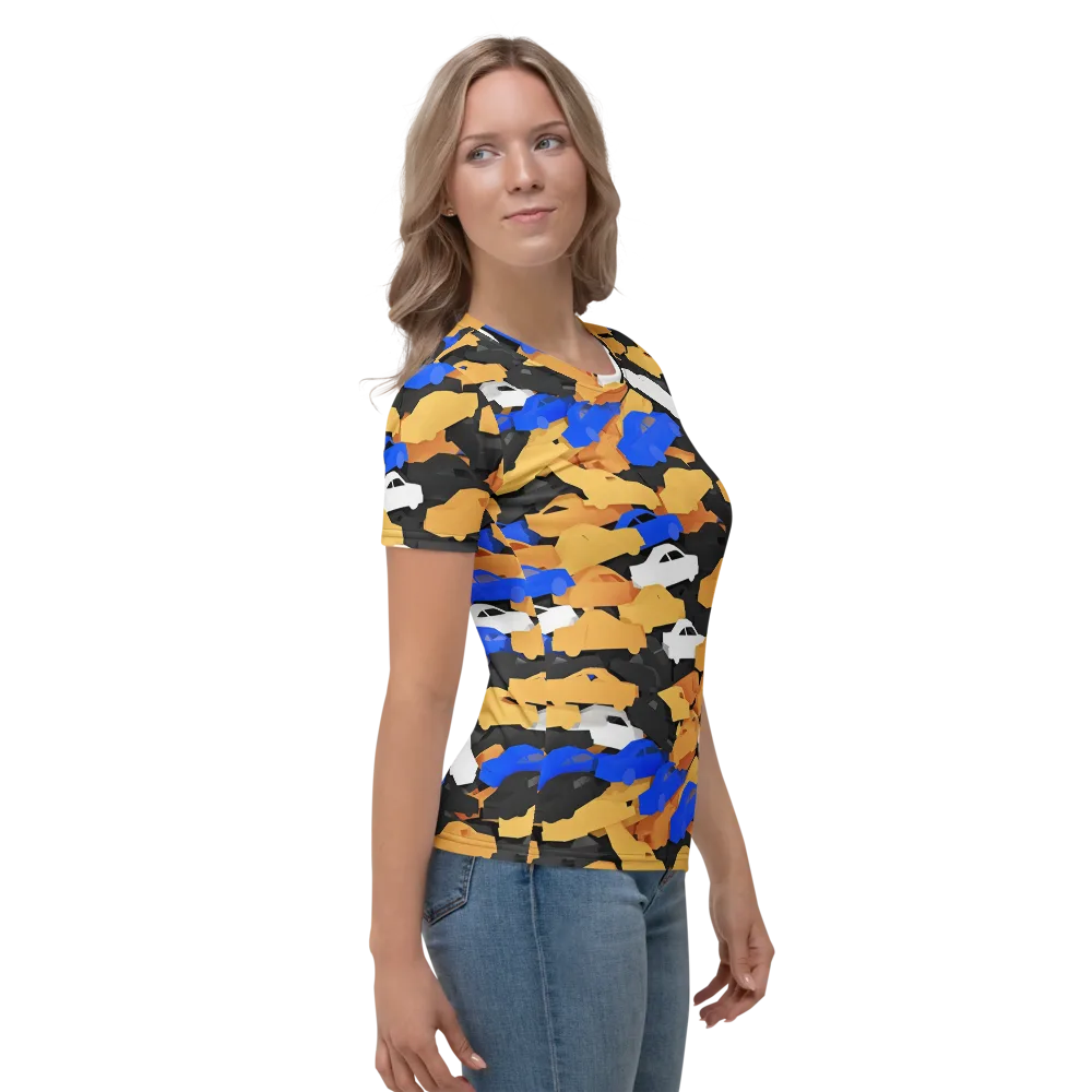 Traffic Jam Royale on Women's Crew Neck T-Shirt — Right
