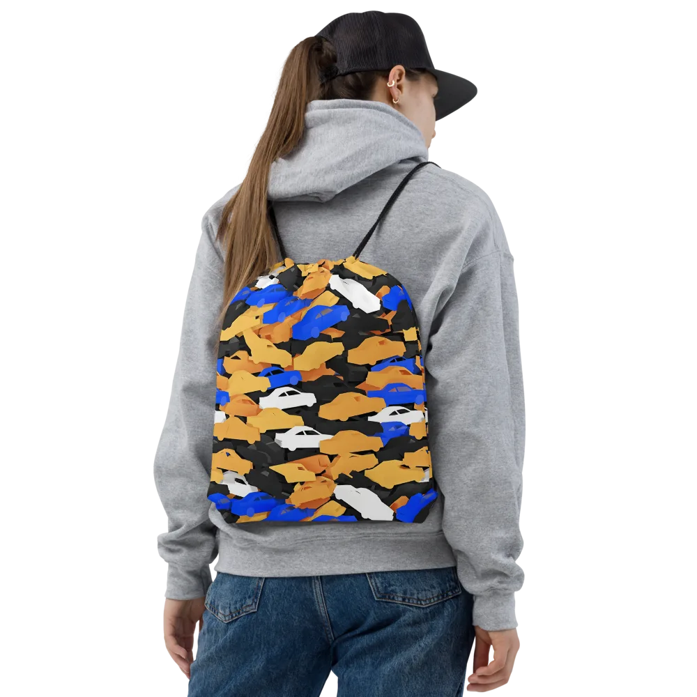 Traffic Jam Royale on Drawstring Bag — Front