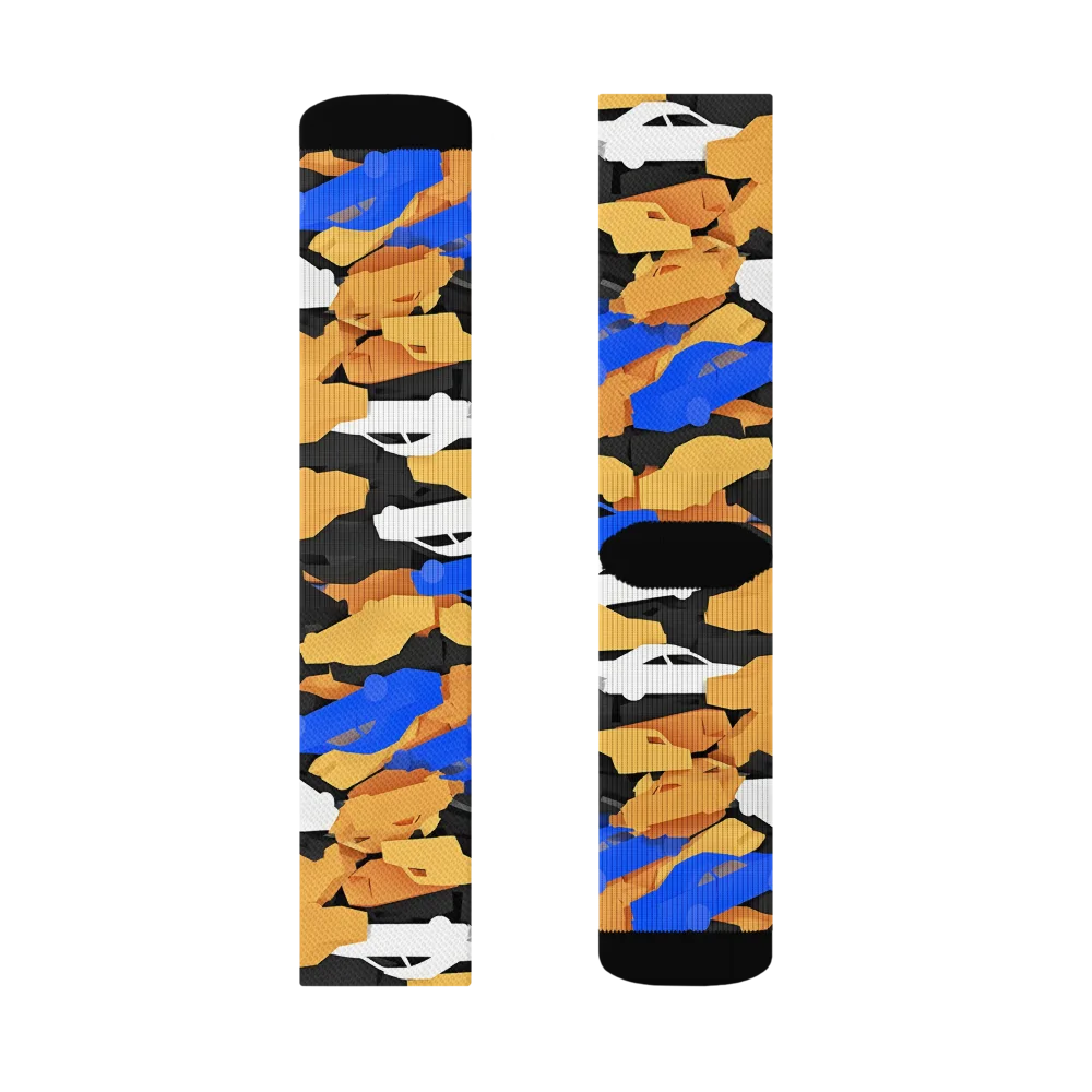 Traffic Jam Royale on Socks — Right Sock