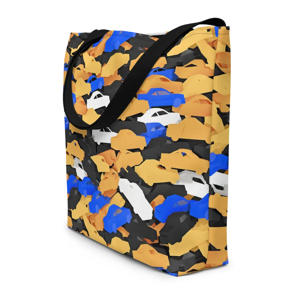 Traffic Jam Royale on Large Tote Bag W/ Pocket — Front