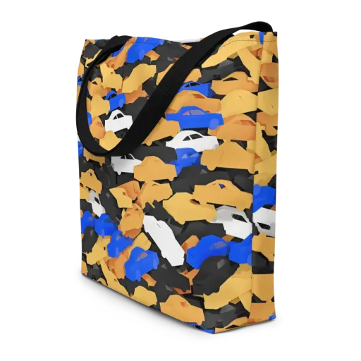 Traffic Jam Royale on a Large Tote Bag W/ Pocket