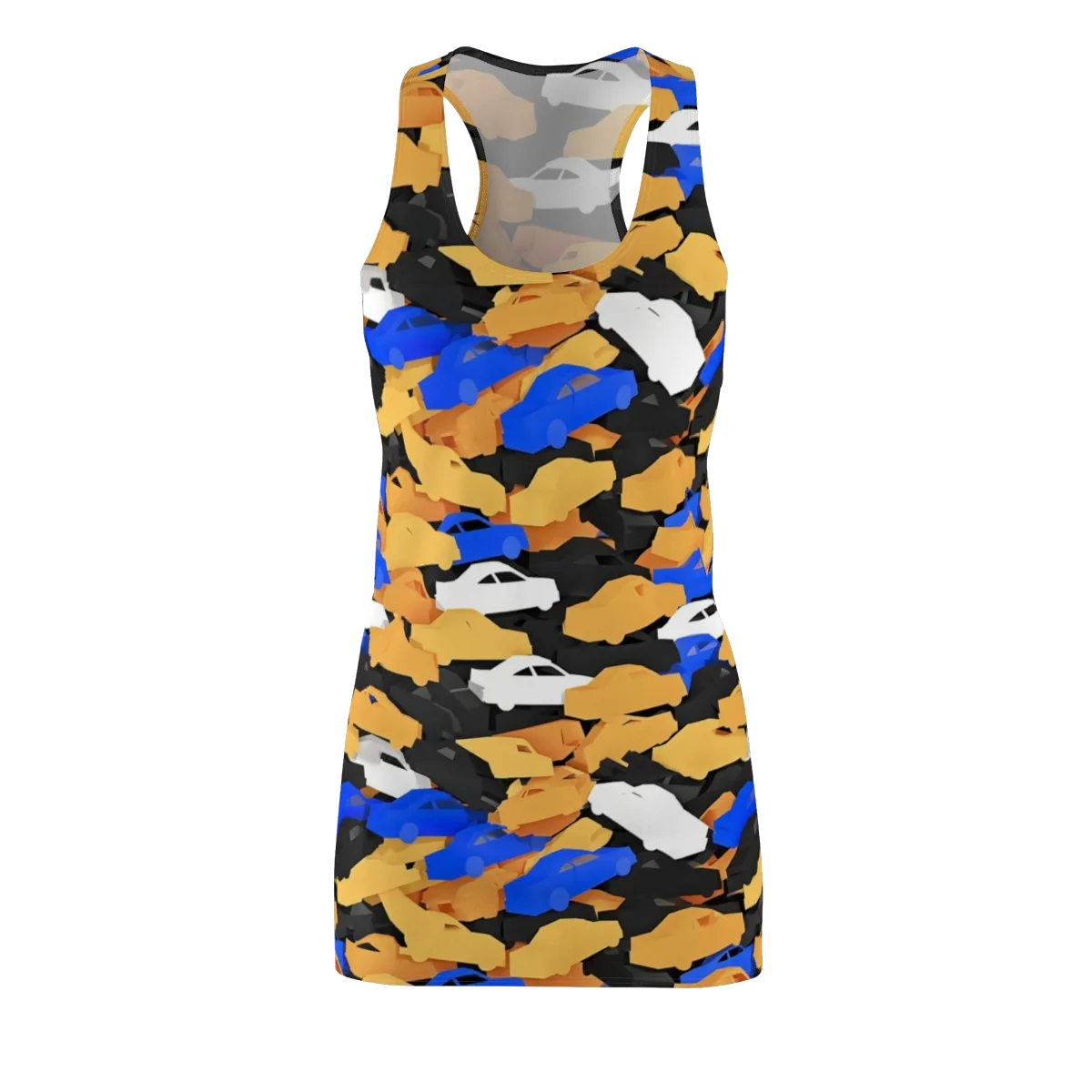 Traffic Jam Royale on Racerback Dress — Front